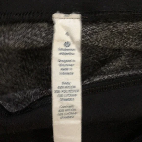 Lululemon Women Giant Herringbone Heathered Black Wi14 Quilt Wunder Under Pant 4